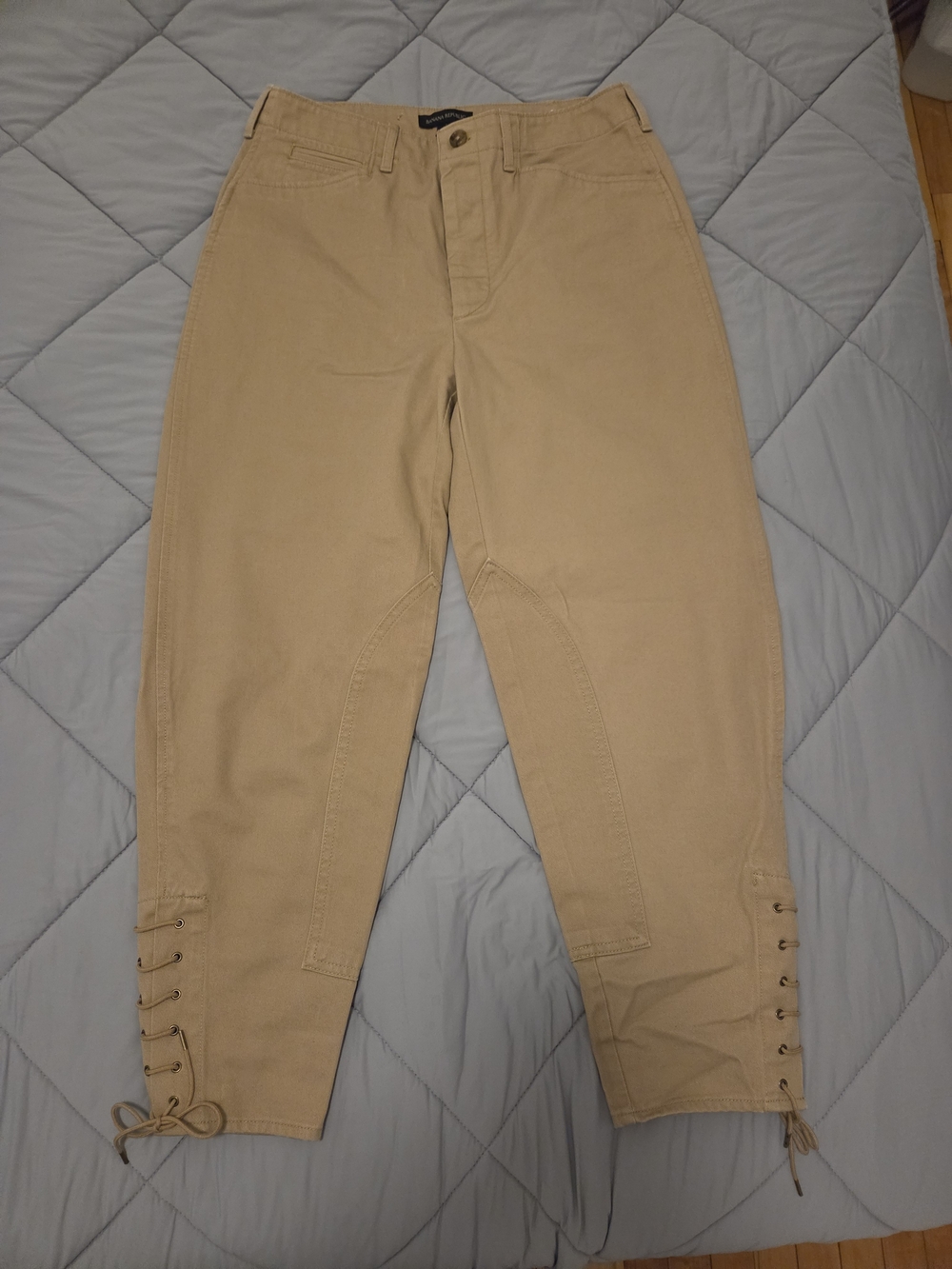Banana Republic Tan Riding-Style Drawstring Hem Pants